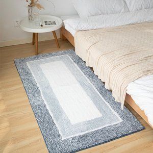 16"X24" Indigo Ultra Soft Shag Area Rug Bathroom Indoor Plush Mat